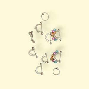 Lot of Body Jewelry Septum / Daith / Cartilage Rings Mixed Styles